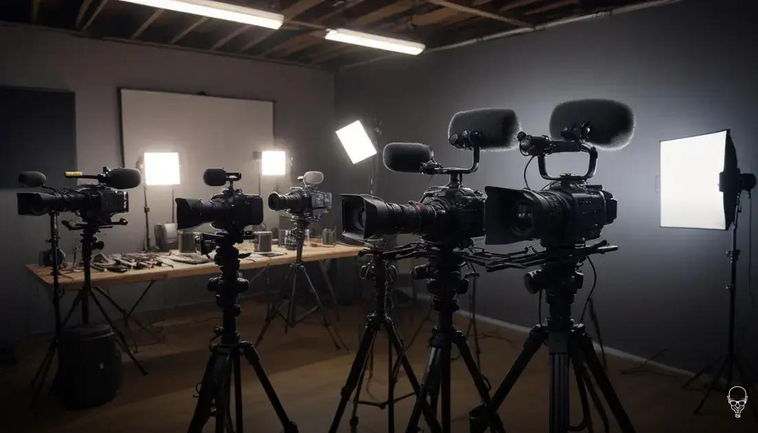 equipamentos essenciais para documentar o processo